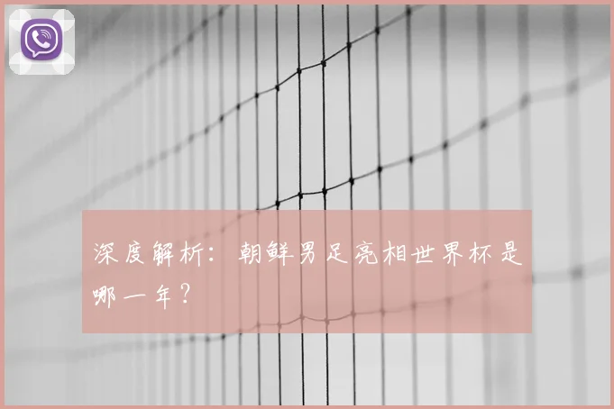 深度解析：朝鲜男足亮相世界杯是哪一年？